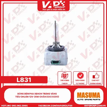 Bóng Đèn Pha Xenon Trắng Vàng Tiêu Chuẩn 12V-35W Chân D3S (4300)