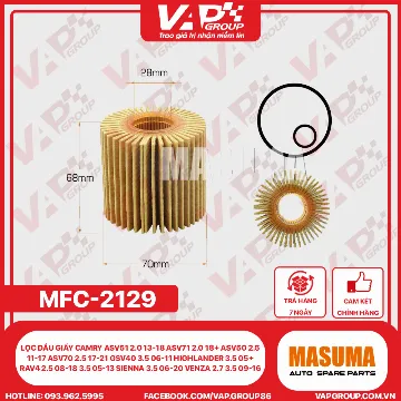 Lọc Dầu Giấy Camry ASV51 2.0 13-18 ASV71 2.0 18+ ASV50 2.5 11-17 ASV70 2.5 17-21 GSV40 3.5 06-11 Highlander 3.5 05+ RAV4 2.5 08-18 3.5 05-13 Sienna 3.5 06-20 Venza 2.7 3.5 09-16