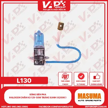 Bóng Đèn Pha Halogen Chân H3 12V-55W Trắng Xanh (4200K )