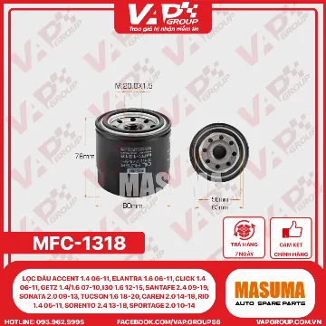 Lọc Dầu Accent 1.4 06-11, Elantra 1.6 06-11, Click 1.4 06-11, Getz 1.4/1.6 07-10, I30 1.6 12-15, Santafe 2.4 09-19, Sonata 2.0 09-13, Tucson 1.6 18-20, Caren 2.0 14-18, Rio 1.4 05-11, Sorento 2.4 13-18, Sportage 2.0 10-14