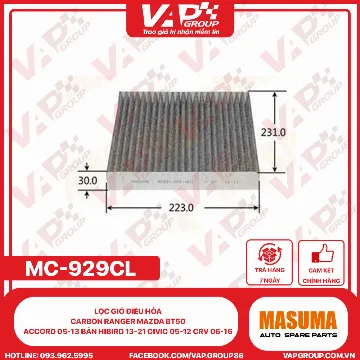 Lọc Gió Điều Hòa CARBON Ranger Mazda Bt50 Accord 05-13 Bản Hibird 13-21 Civic 05-12 Crv 06-16