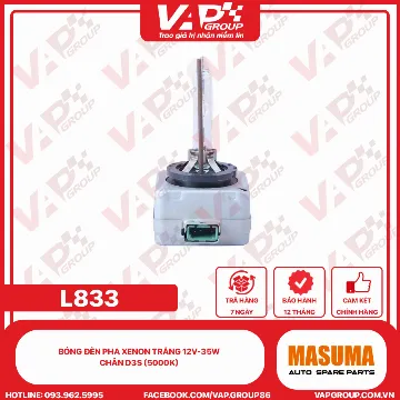 Bóng Đèn Pha Xenon Trắng 12V-35W Chân D3S (5000K)