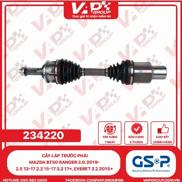 GSP Cây Láp Trước Phải MAZDA BT50 Ranger 2.0. 2019- 2.5 13-17 2.2 15-17 3.2 17+, Everet 2.2 2015+