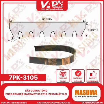 Dây Curoa Tổng Ford Ranger Mazda Bt 50 2012-2018 (Máy 3.2)