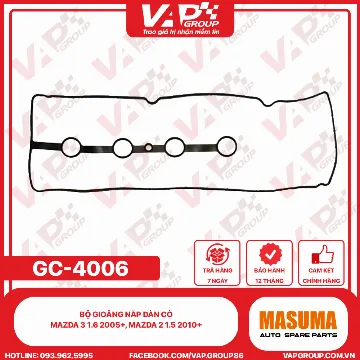 BỘ Gioăng Nắp Dàn Cò Mazda 3 1.6 2005+, Mazda 2 1.5 2010+