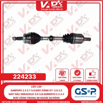 GSP CÂY LÁP SANTAFE 2.4 2.7 3.5 MÁY XĂNG 07- 2.0 2.2 MÁY DẦU VERACRUZ 3.0 3.8 SORENTO 2.2 2.4 MÁY XĂNG TRONG 36 NGOÀI 30 RĂNG