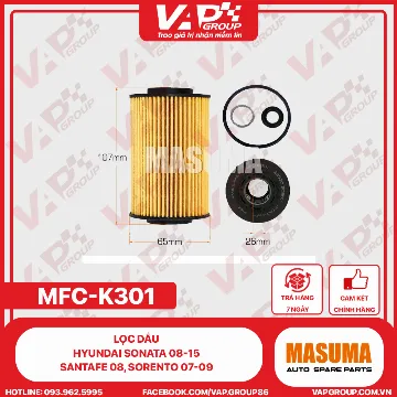 Lọc dầu Hyundai Sonata 08-15, Santafe 08, Sorento 07-09