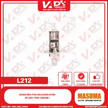 Bóng Đèn Pha Halogen Chân H1 24V-70W (3000K )
