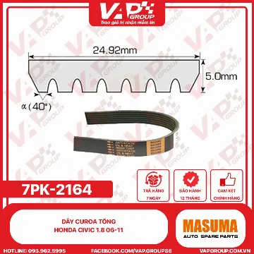 Dây Curoa Tổng Honda Civic 1.8 06-11