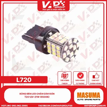 Bóng Đèn Led Chân Cắm Đơn T20 12V-21W (6500K)