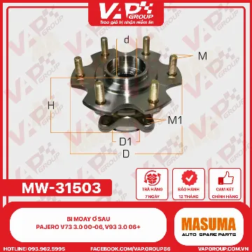 BI moay ơ sau Pajero V73 3.0 00-06, V93 3.0 06+