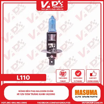 Bóng Đèn Pha Halogen Chân H1 12V-55W Trắng Xanh (4200K)