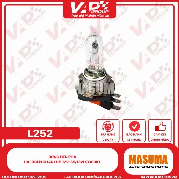 Bóng Đèn Pha Halogen Chân H15 12V-55/15W (3000K)
