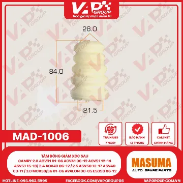 Tăm Bông Giảm Xóc Sau Camry 2.0 ACV31 01-06 ACV41 06-12 ACV51 12-14 ASV51 15-18/ 2.4 ACV40 06-12 / 2.5 ASV50 12-17 ASV40 09-11 / 3.0 MCV30/36 01-06 Avalon 00-05 ES350 06-12