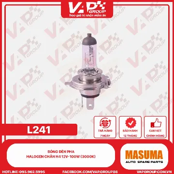 Bóng Đèn Pha Halogen Chân H4 12V-100W (3000K)
