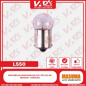 Bóng Đèn Halogen Chân Cài G18 1 Tóc 12V-5W Xin Nhan - Xương Mù