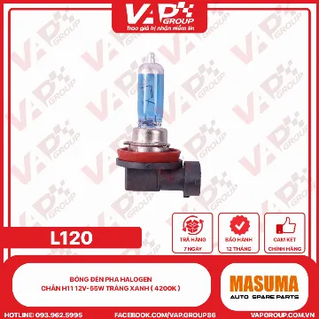Bóng Đèn Pha Halogen Chân H11 12V-55W Trắng Xanh ( 4200K )