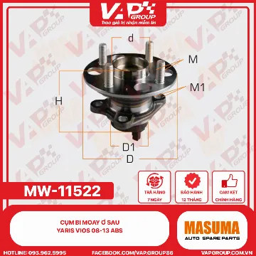 Cụm Bi Moay Ơ Sau Yaris Vios 08-13 Abs
