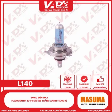 Bóng Đèn Pha Halogen H4 12V-60/55W Trắng Xanh (4200K)
