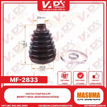 CAO SU CHỤP BỤI láp INFINITY QX56, QX80 NISSAN PATROL