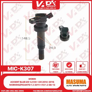 Mobin Accent Blue I20 1.2 08+ I30 2014-2016 Morning/Picanto 1.2 2011+ I10 1.2 08-13