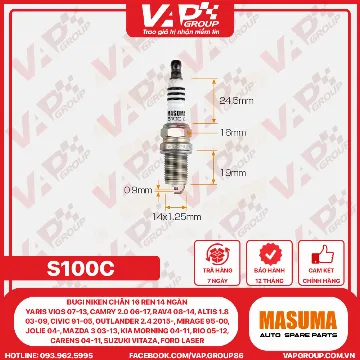 Bugi Niken Chân 16 Ren 14 Ngắn Yaris Vios 07-13, Camry 2.0 06-17, Rav4 08-14, Altis 1.8 03-09, Civic 91-05, Outlander 2.4 2015-, Mirage 95-00, Jolie 04-, Mazda 3 03-13, Kia Morning 04-11, Rio 05-12, Carens 04-11, Suzuki Vitaza, Ford Laser