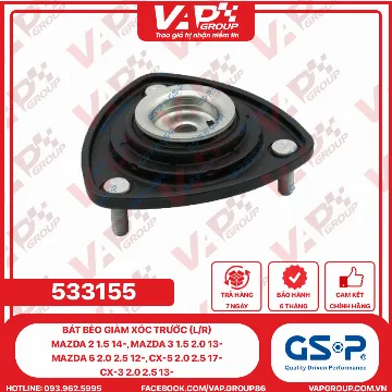 GSP Bát Bèo Giảm Xóc Trước (L/R) Mazda 2 1.5 14-, Mazda 3 1.5 2.0 13-, Mazda 6 2.0 2.5 12-, Cx-5 2.0 2.5 17-, Cx-3 2.0 2.5 13-.