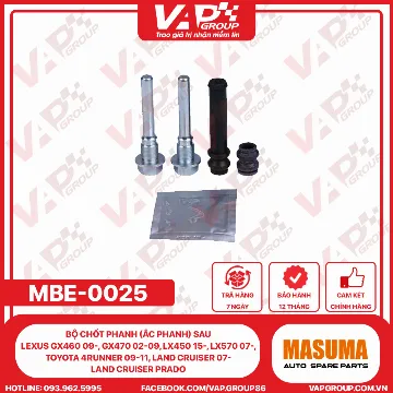 Bộ Chốt Phanh (Ắc Phanh) Sau Lexus Gx460 09-, Gx470 02-09, Lx450 15-, Lx570 07-, Toyota 4Runner 09-11, Land Cruiser 07-, Land Cruiser Prado