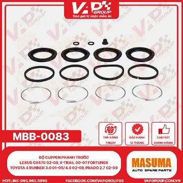 Bộ Cuppen Phanh Trước Lexus Gx470 02-09, X-Trail 00-07 Fortuner, Toyota 4 Runner 3.0 01-05/ 4.0 02-09, Prado 2.7 02-09