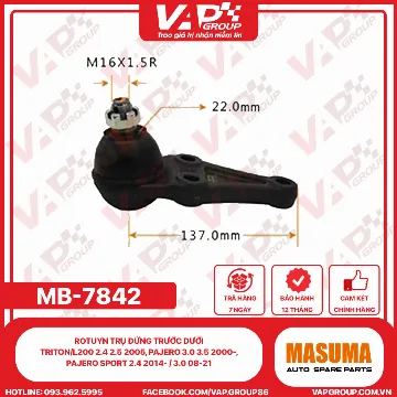 Rotuyn Trụ Đứng Trước Dưới Triton/L200 2.4 2.5 2005, Pajero 3.0 3.5 2000-, Pajero Sport 2.4 2014- / 3.0 08-21