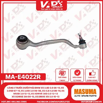 Càng I Trước Dưới Phải Bmw X5 3.0D 3.0 06-10, X5 3.0Sd 07-10, X5 3.0Si 3.0 06-08, X5 4.8I 4.8 06-10, X5 M50D 3.0 12-13, X5 Xdrive 30D 3.0 12-13, X5 Xdrive 30I 08-10, X5 Drive 35I 3.0 10-13,