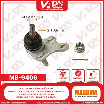 Rotuyn Trụ Đứng Trước Dưới Camry 2.0 2.5 2018+ , Avalon 2.5 3.5 18+ , Alphard 2.4 3.5 08+ , Corolla Cross 1.8 20+ , Corolla 1.8 13+ , Rav 4 2.0 2.4 2012+