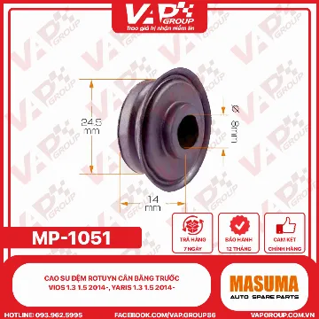 Cao Su Đệm Rotuyn Cân Bằng Trước Vios 1.3 1.5 2014-, Yaris 1.3 1.5 2014-