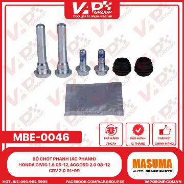 Bộ Chốt Phanh (Ắc Phanh) Honda Civic 1.8 05-12, Accord 2.0 08-12, Crv 2.0 01-09