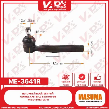 Rotuyn Lái Ngoài Bên Phải Corolla Altis 1.6 1.8 2.0 01-08 , Yaris 1.0 1Kr 05-11