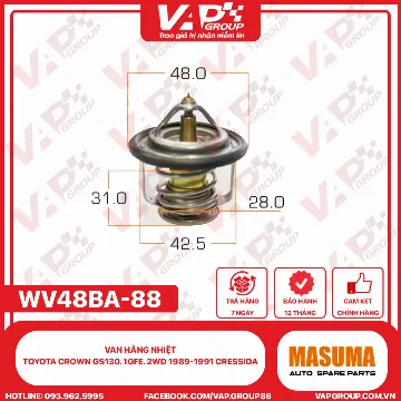 VAN HẰNG NHIỆT TOYOTA CROWN GS130. 1GFE. 2WD 1989-1991 CRESSIDA
