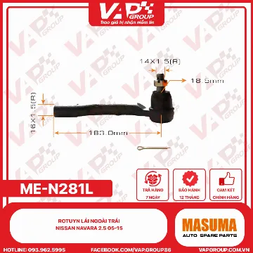 Rotuyn Lái Ngoài Trái Nissan Navara 2.5 05-15