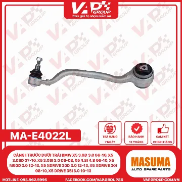Càng I Trước Dưới Trái Bmw X5 3.0D 3.0 06-10, X5 3.0Sd 07-10, X5 3.0Si 3.0 06-08, X5 4.8I 4.8 06-10, X5 M50D 3.0 12-13, X5 Xdrive 30D 3.0 12-13, X5 Xdrive 30I 08-10, X5 Drive 35I 3.0 10-13,