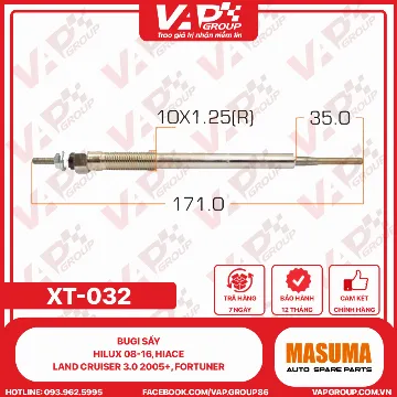Bugi Sấy Hilux 08-16, Hiace, Land Cruiser 3.0 2005+, Fortuner