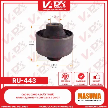 Cao su càng a dưới trước Civic 1.8/2.0 05-11, Crv 2.0/2.4 04-07