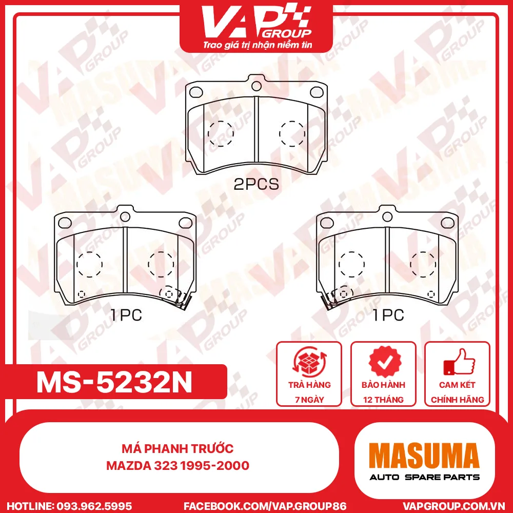 Má Phanh Trước Mazda 323 1995-2000