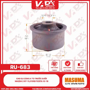 Cao su càng A To trước dưới Mazda 2 07-15, Ford Fiesta 10-18