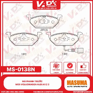 Má phanh trước MG5 VOLKSWAGEN AUDI A1 2 3