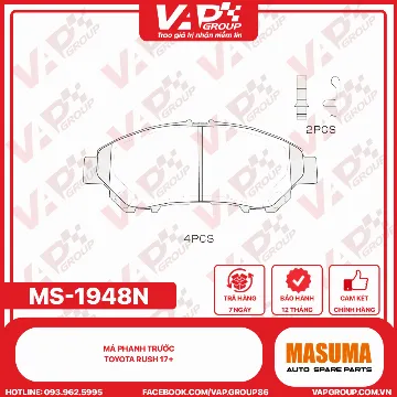 Má phanh trước Toyota Rush 17+