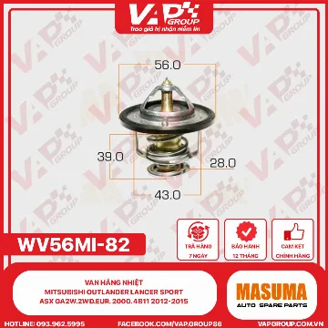VAN HẰNG NHIỆT MITSUBISHI OUTLANDER LANCER SPORT ASX GA2W.2WD.EUR. 2000. 4B11 2012-2015