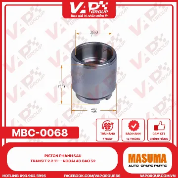 Piston Phanh Sau Transit 2.2 11- - Ngoài 48 Cao 52