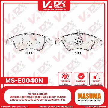 Má Phanh Trước Mercedes-Benz C280 C300 C320 C350 07-14, E200 E220 E250 E300 E350 E500 09-16 / E320 E400 13-16