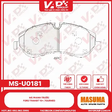 Má phanh trước Ford Transit 19+, Tourneo