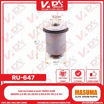 Cao Su Càng A Nhỏ Trước Dưới Innova 2.0 05-20, Hilux 2.5/3.0 05-15/ 2.4 15+