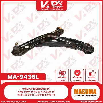 Càng A Trước Dưới trái Vios 1.3 07-13 1.5 07-14 1.6 08-10 Yaris 1.0 05-11 1.3 05-16 1.5 06-16